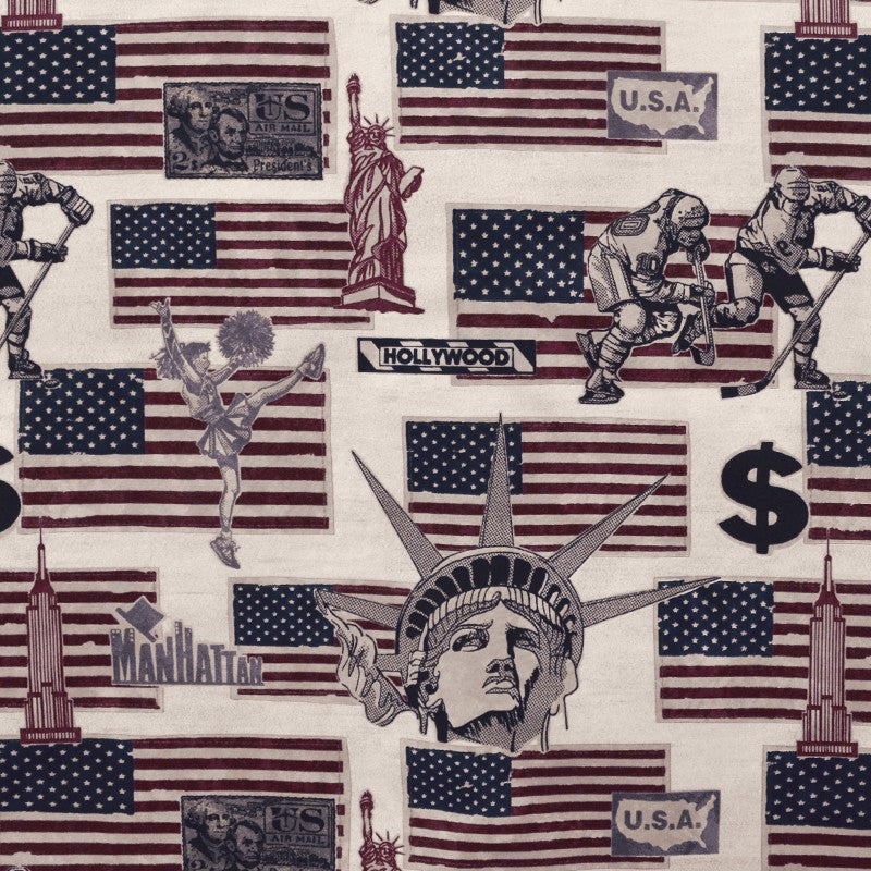 Toile Imprimée Manhattan USA Naturel - Ribes y Casals