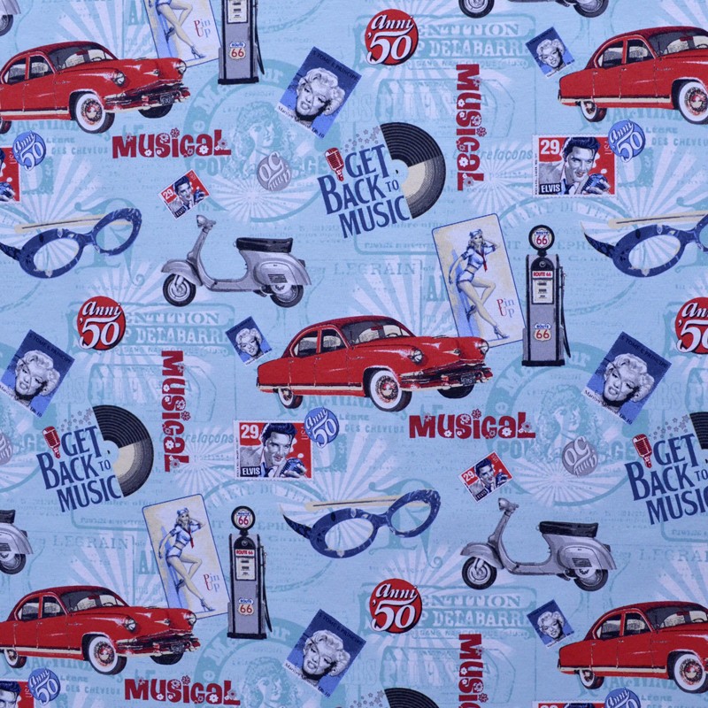 Toile Imprimée Route 66 Vert d'Eau - Ribes y Casals