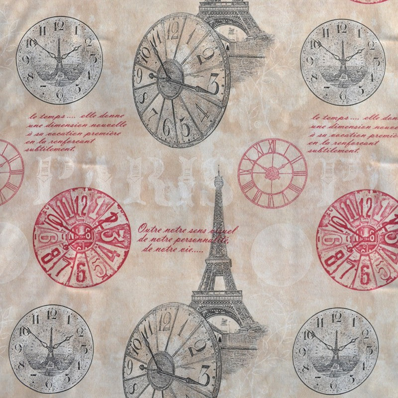 Toile Imprimée Tour Eiffel Gris et Rouge - Ribes y Casals