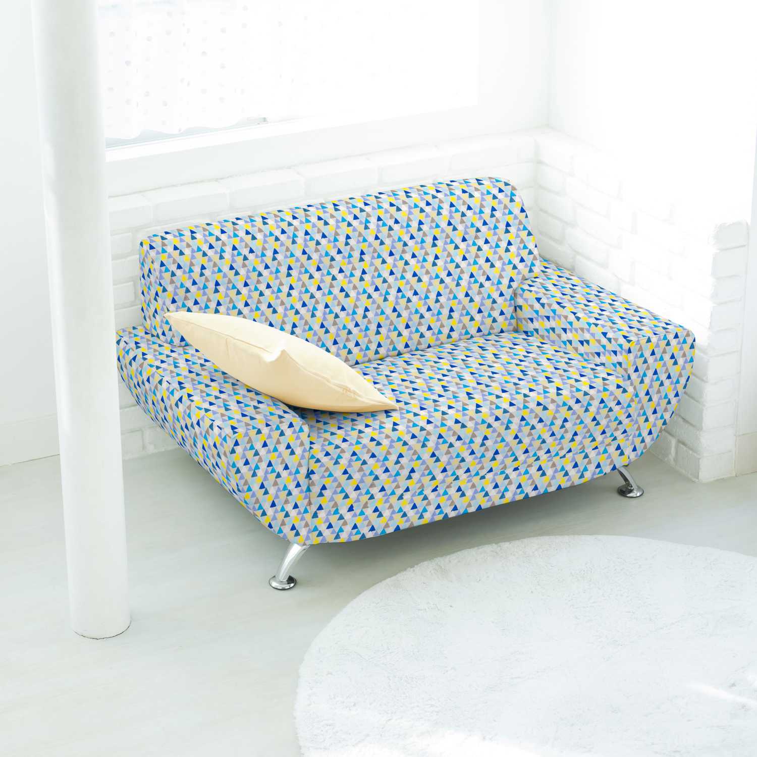 Toile Imprimée Triangles Bleu - Ribes y Casals