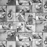 Toile Imprimée Vespa Italie Noir Blanc - Ribes y Casals