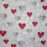 Toile Noël Coeurs Gris - Ribes y Casals