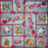 Toile Noël Mosaïque Gris - Ribes y Casals