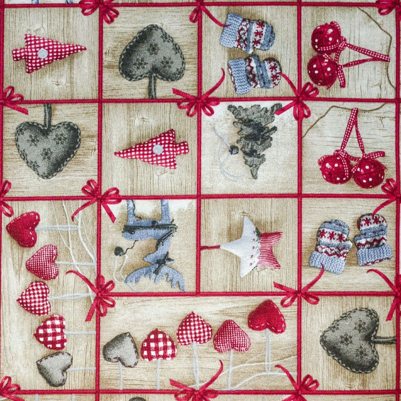 Toile Noël Mosaïque Bois - Ribes y Casals