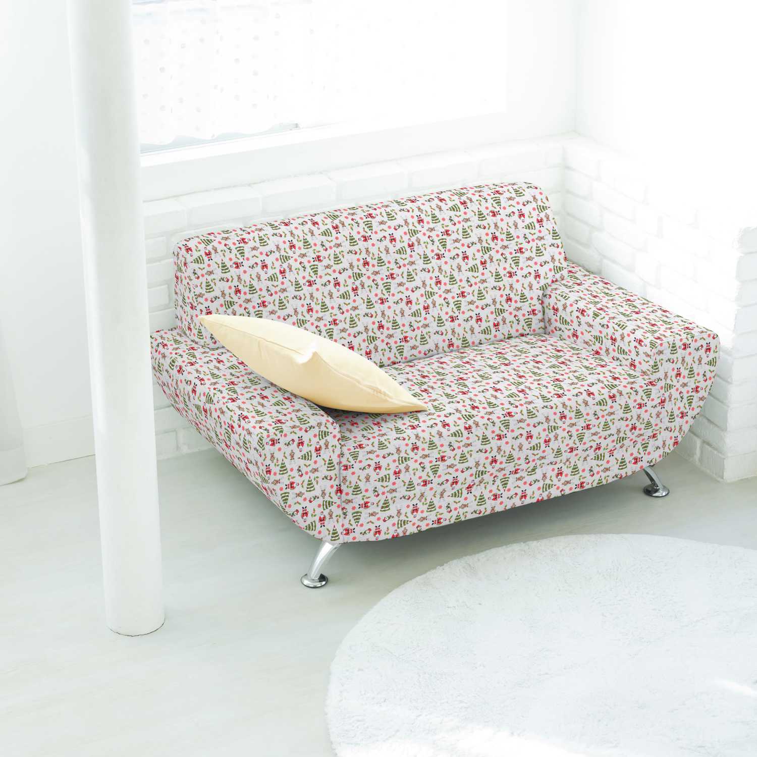 Tissu de Noël Bonhomme de Neige et Renne - Ribes y Casals