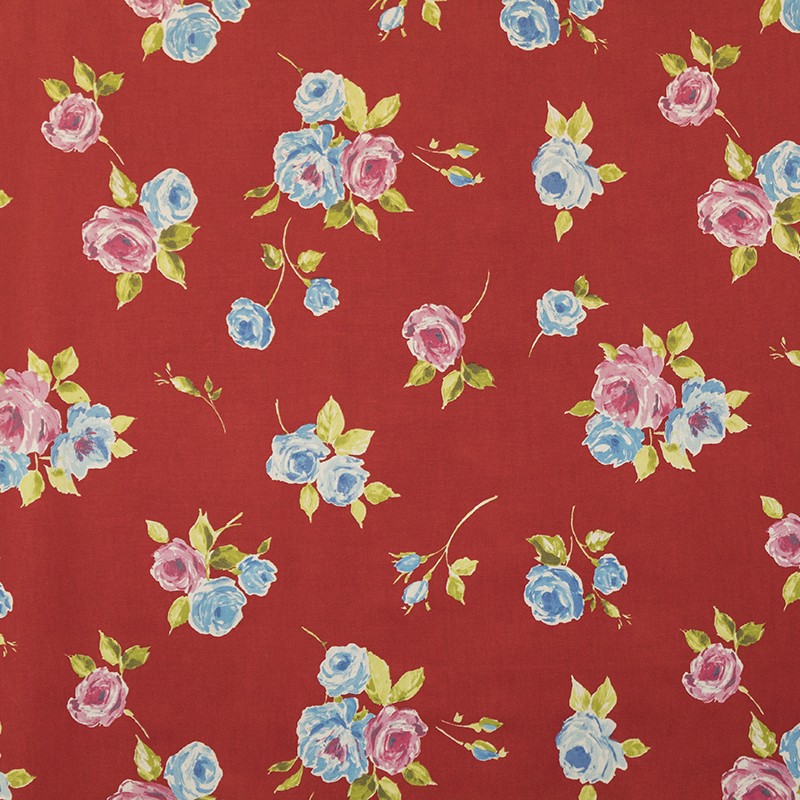 Toile Panama Cretonne Vintage Rouge - Ribes y Casals