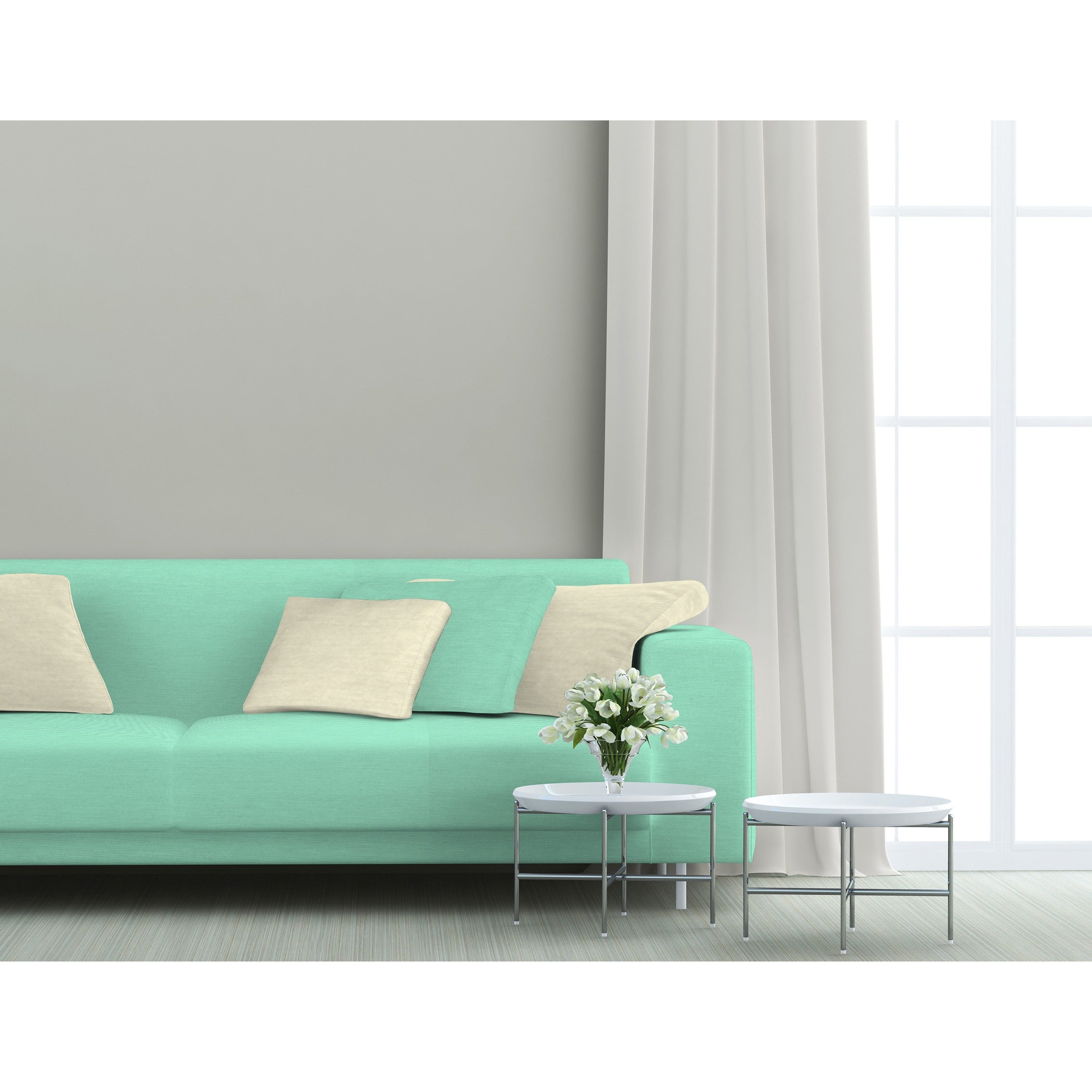 Toile Unie Vert d&#39;Eau - Ribes y Casals