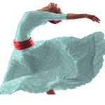 Tissu à Pois Jacquard Vert d&#39;Eau - Ribes y Casals