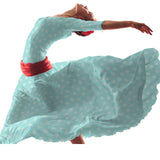 Tissu à Pois Jacquard Vert d&#39;Eau - Ribes y Casals