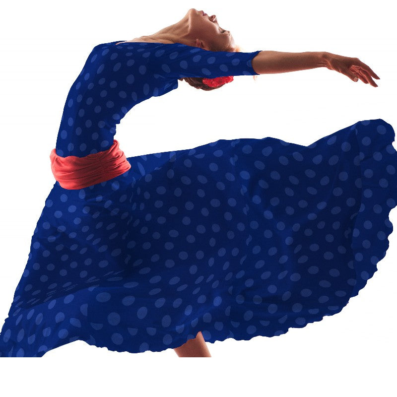 Tissu à Pois Jacquard Bleu Électrique - Ribes y Casals