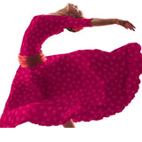 Tissu à Pois Jacquard Fuchsia - Ribes y Casals