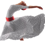 Tissu à Pois Jacquard Gris - Ribes y Casals