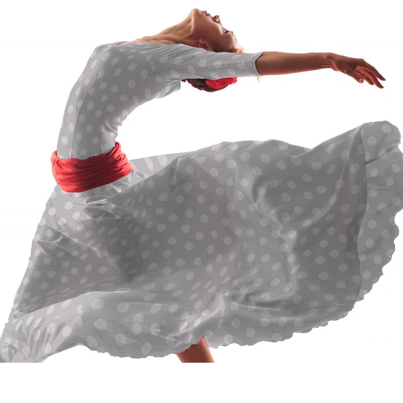 Tissu à Pois Jacquard Gris - Ribes y Casals