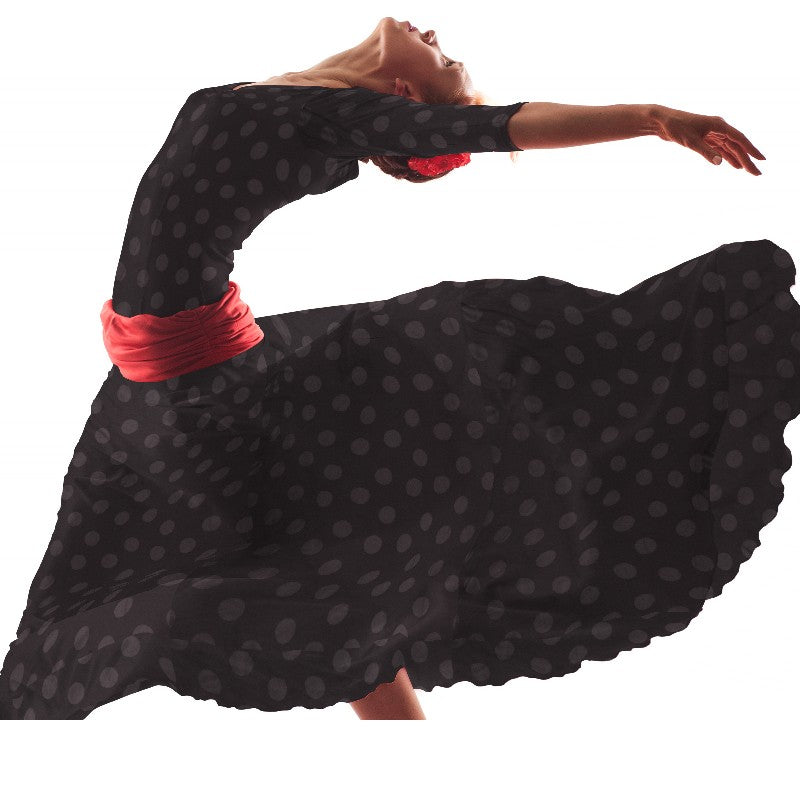 Tissu à Pois Jacquard Noir - Ribes y Casals