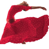 Tissu à Pois Jacquard Rouge - Ribes y Casals