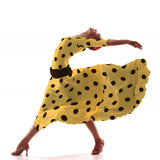 Tissu Pois Noir 55mm Jaune Albero - Ribes y Casals