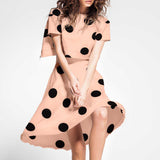 Tissu Pois Noir 55mm Beige - Ribes y Casals