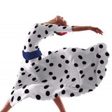 Tissu Pois Noir 55mm Blanc - Ribes y Casals