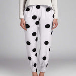 Tissu Pois Noir 55mm Blanc - Ribes y Casals