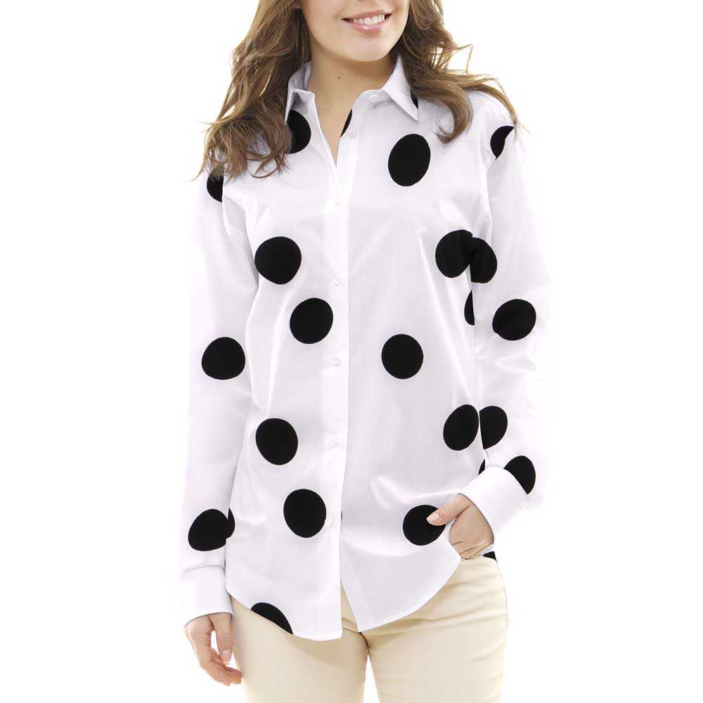 Tissu Pois Noir 55mm Blanc - Ribes y Casals