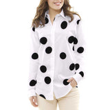 Tissu Pois Noir 55mm Blanc - Ribes y Casals