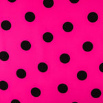 Tissu Pois Noir 55mm Fuchsia - Ribes y Casals