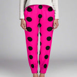 Tissu Pois Noir 55mm Fuchsia - Ribes y Casals