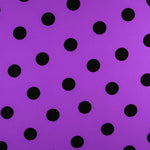Tissu Pois Noir 55mm Violet - Ribes y Casals