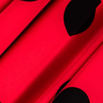 Tissu Pois Noir 55mm Rouge - Ribes y Casals