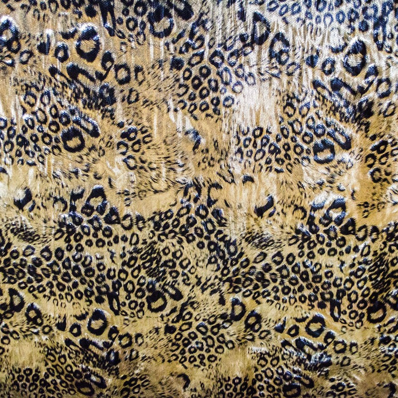 Lycra Brillant Leopard Or - Ribes y Casals