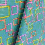 Lycra Imprimé Cubique Turquoise - Ribes y Casals