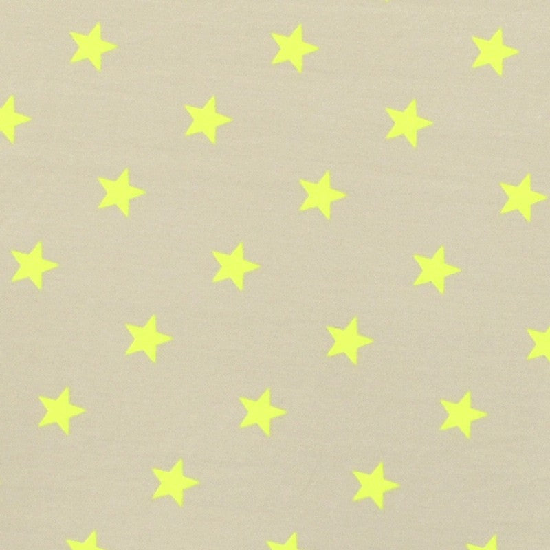 Lycra Imprimé Étoiles Jaune Fluo - Ribes y Casals
