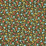Lycra Imprimé à Fleurs Fond Noir - Ribes y Casals