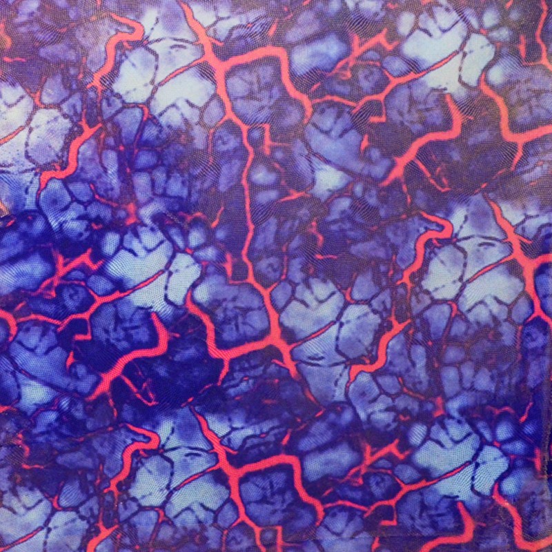 Tissu Lycra Imprimé Éclairs Fuchsia - Ribes y Casals