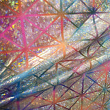 Tissu Lycra Hologramme Losange Fuchsia Corail - Ribes y Casals