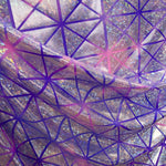 Tissu Lycra Hologramme Losange Fuchsia Lila - Ribes y Casals