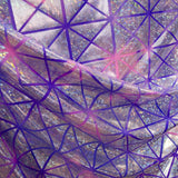 Tissu Lycra Hologramme Losange Fuchsia Lila - Ribes y Casals