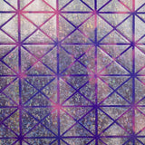 Tissu Lycra Hologramme Losange Fuchsia Lila - Ribes y Casals