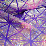 Tissu Lycra Hologramme Losange Fuchsia Lila - Ribes y Casals
