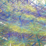 Tissu Lycra Hologramme Losange Violet Jaune - Ribes y Casals