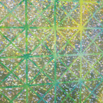 Tissu Lycra Hologramme Losange Pistache Bleu - Ribes y Casals