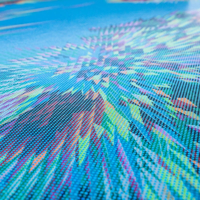 Lycra Holographe Explosion Vert - Ribes y Casals