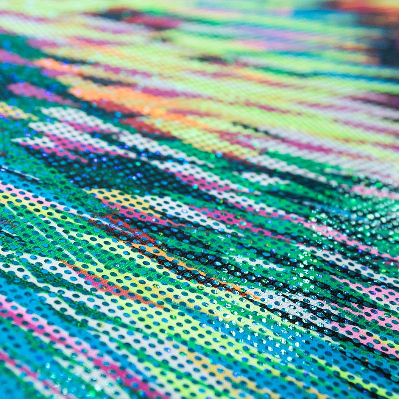 Lycra Holographe Explosion Vert - Ribes y Casals