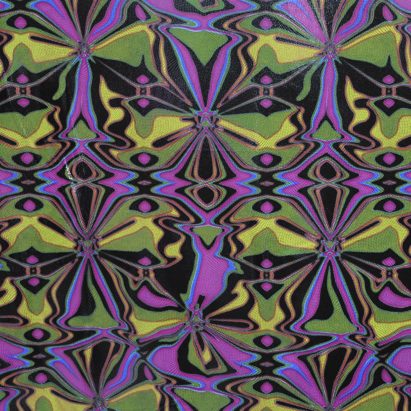 Lycra Holographe Psychédélique Fuchsia - Ribes y Casals