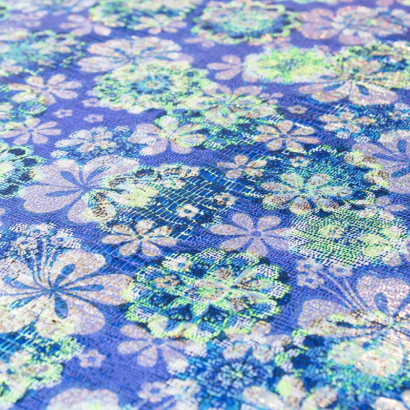 Lycra Holographe Vintage Bleu - Ribes y Casals