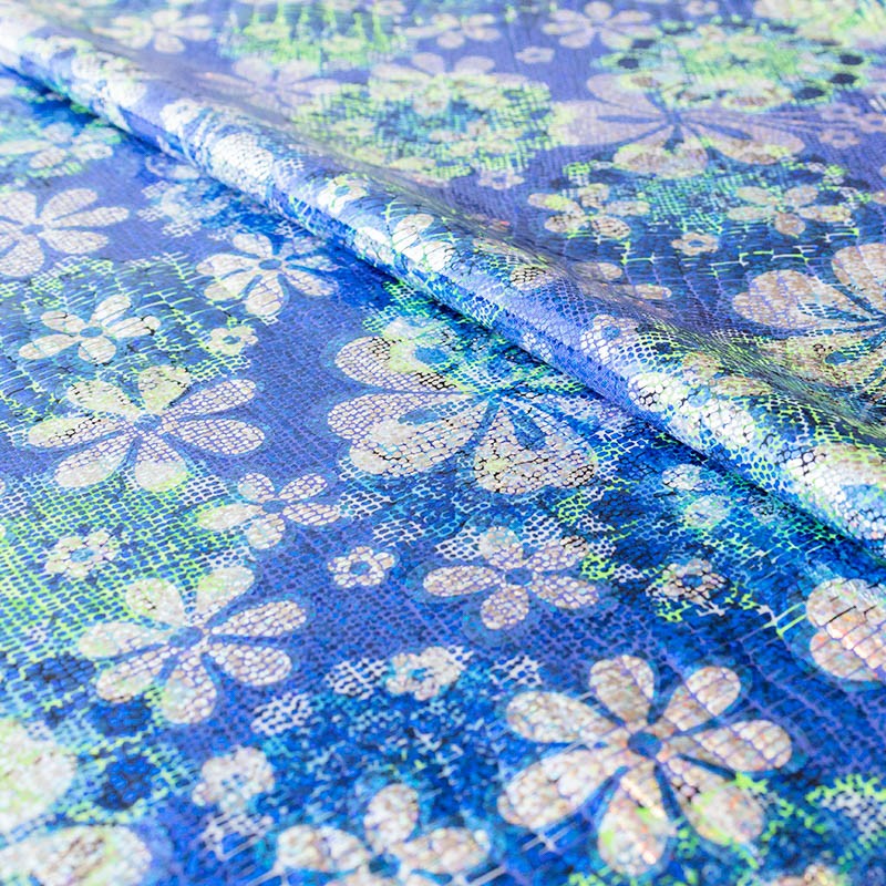 Lycra Holographe Vintage Bleu - Ribes y Casals