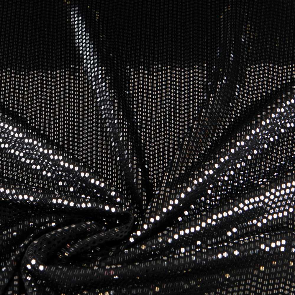 Lycra Tissu Sequin Pois Noir - Ribes y Casals