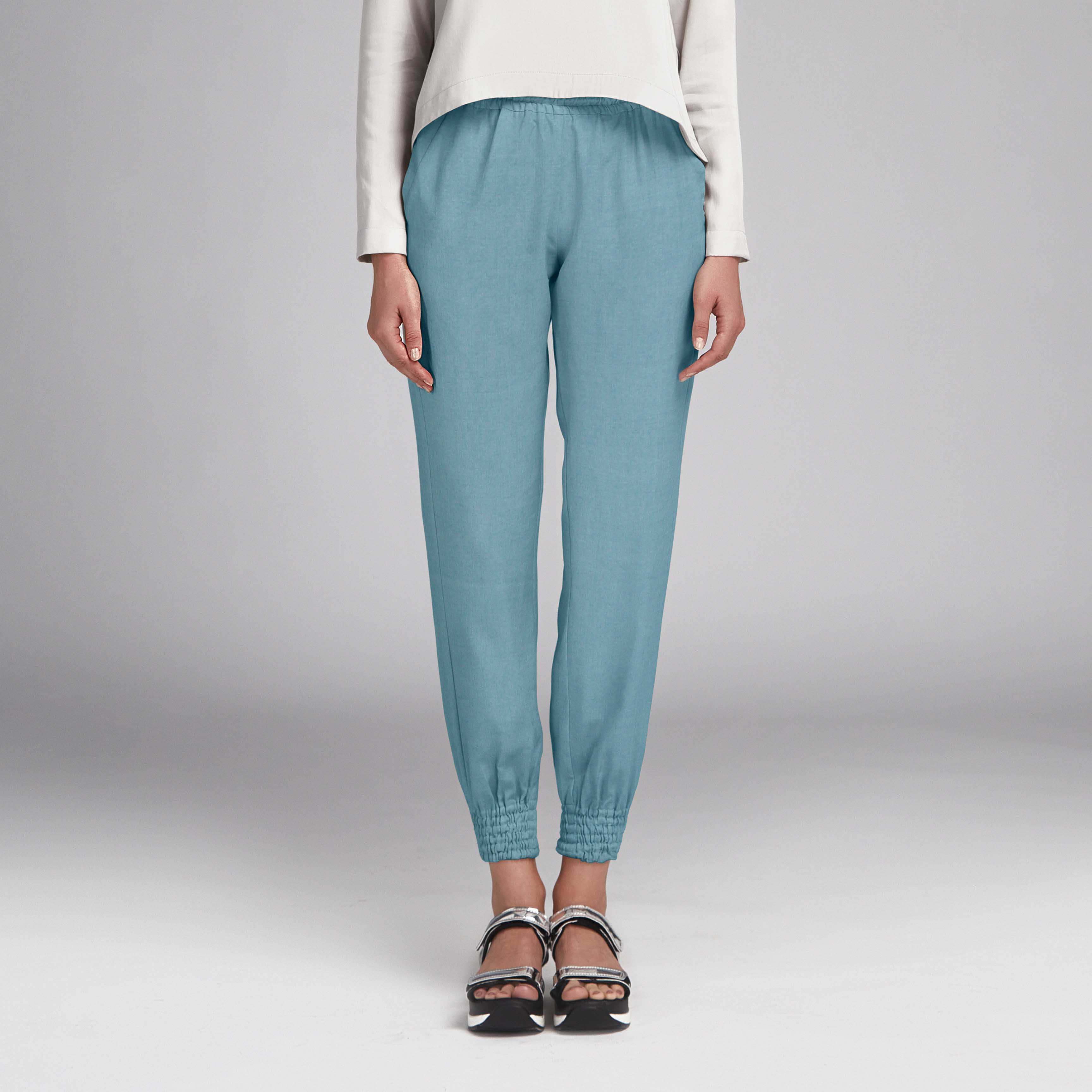 Tissu Lyocell Bleu Baltique - Ribes y Casals