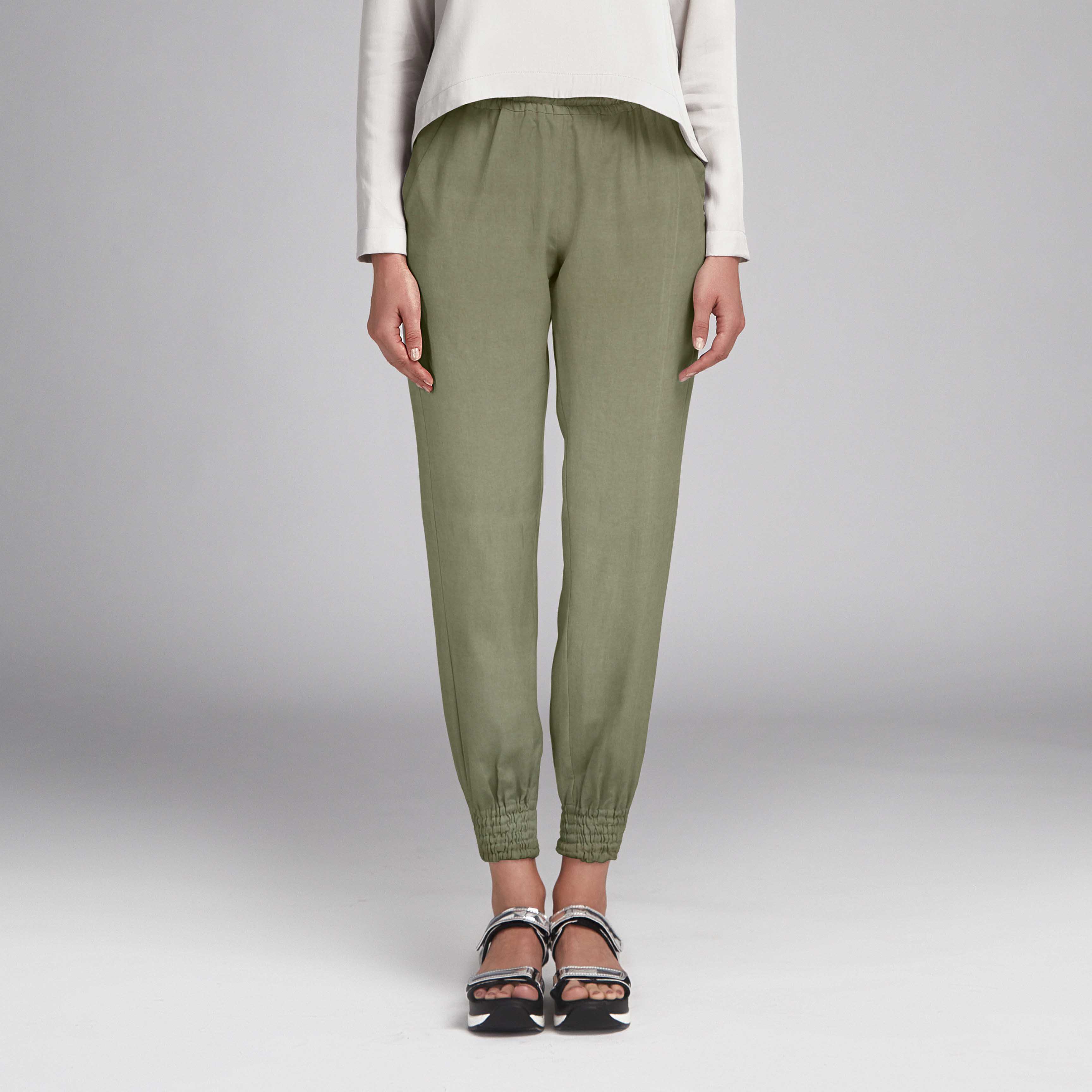 Tissu Lyocell Kaki - Ribes y Casals