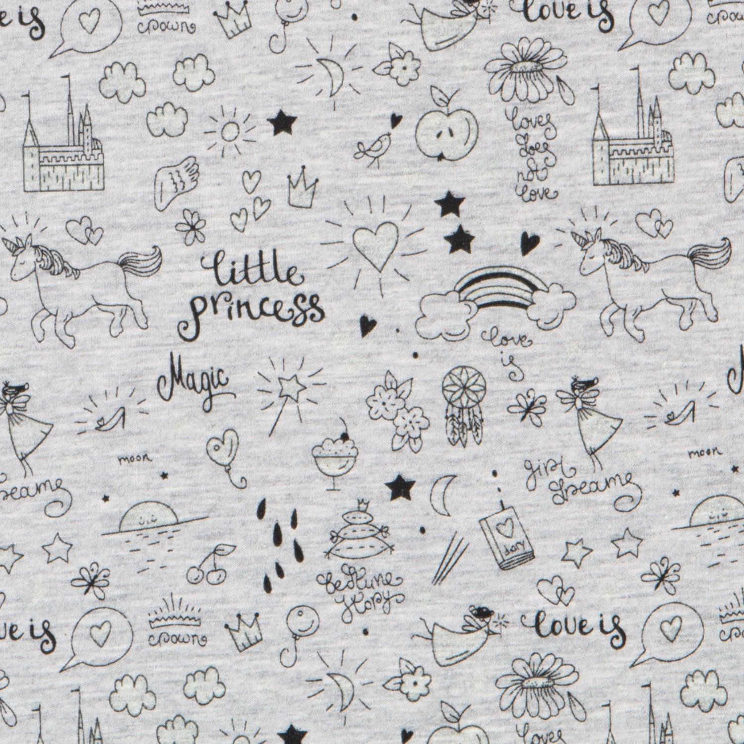 Tissu Magique Princesse Gris - Ribes y Casals